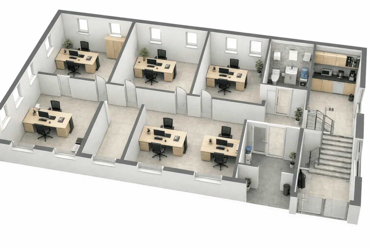 Lokal do adaptacji o powierzchni 160 m2 w przyziemiu budynku hostelowego w Katowicach