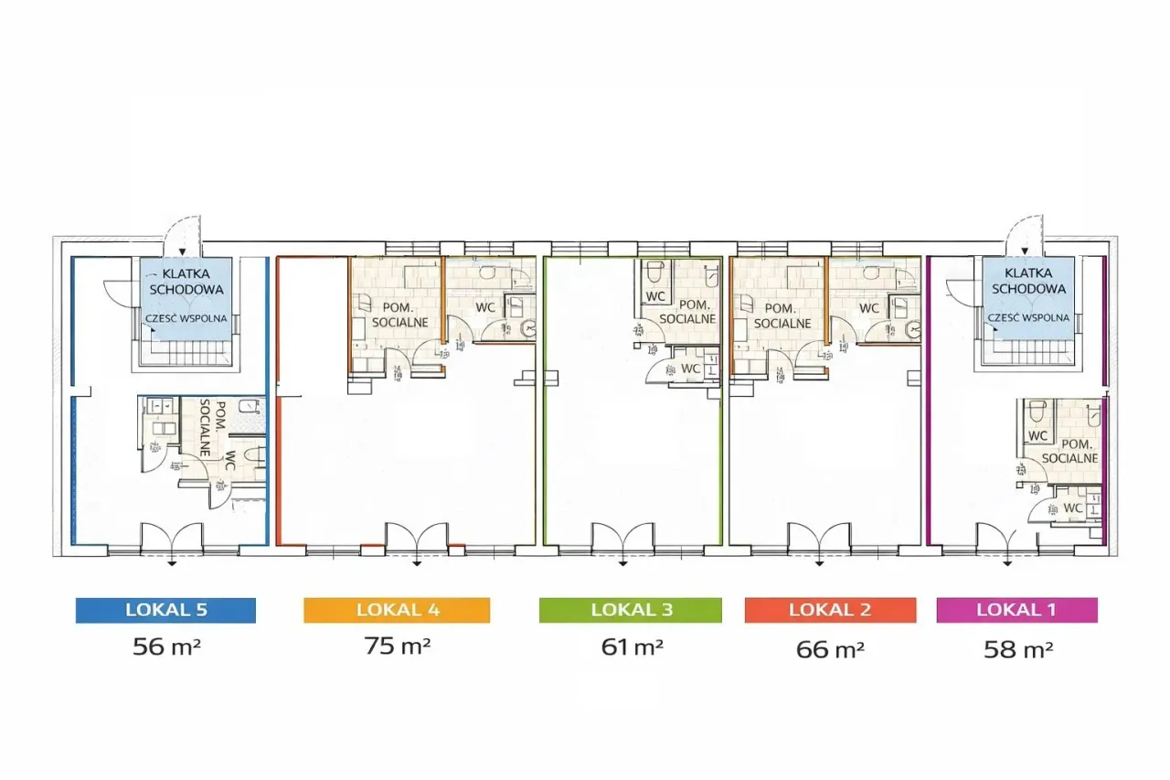 Lokale biurowe w przyziemiu hostelu Jantor ( 15m2 plus ) w stanie deweloperskim