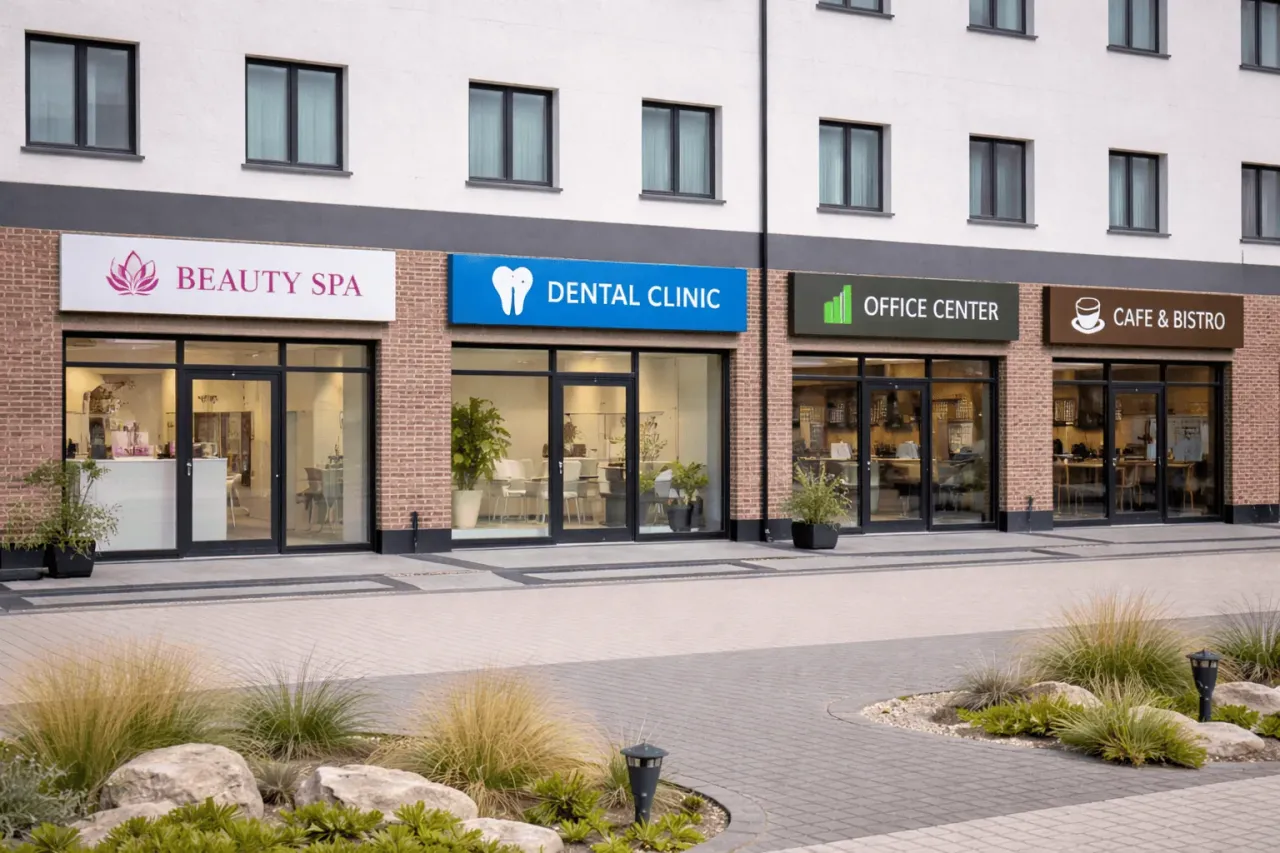 Lokale handlowo-usługowe przy LIDL, ROSSMANN, PEPCO, FABRYKA FORMY, EURO HOTEL, JANTOR HOTEL